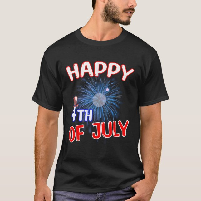 T-shirt Happy 4th of July (Devant)