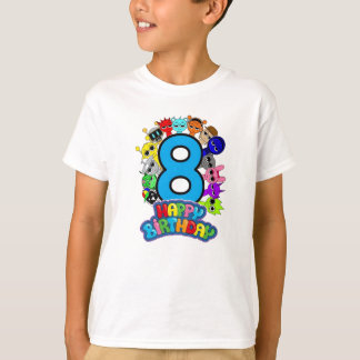 T-shirt Happy 8th Birthday Sprunki - Simon Oren Funbot