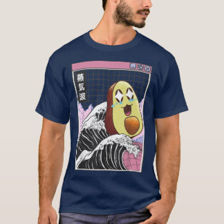 T-shirt Happy Avocado Kanagawa Wave Digital Kawaii Anime V