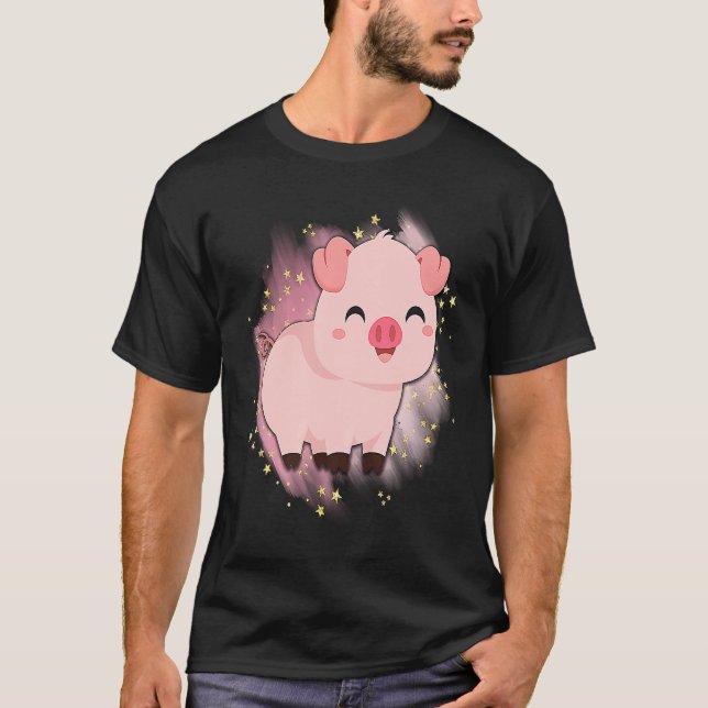 T-shirt Happy Baby Piggy National Pig Day (Devant)