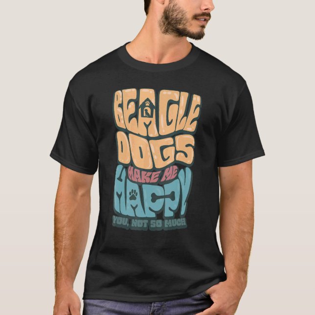 T-shirt Happy Beagle Dog Owner (Devant)