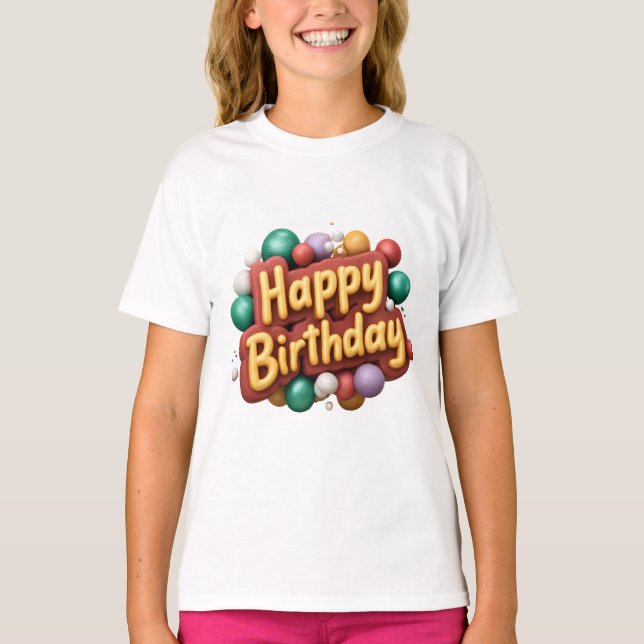 T-shirt happy birthday (Devant)