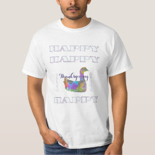 T-shirt HAPPY Bon thanksgiving White