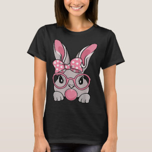T-shirt Happy Bunny Face Bow Cravate Happy Bracelet B
