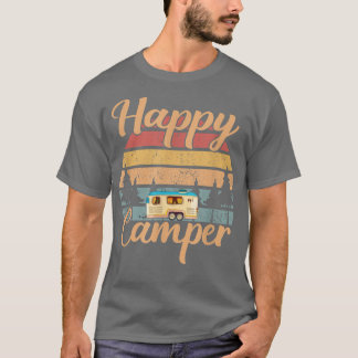 T-shirt Happy camp Camping Funny Cadeaux Hommes Femmes