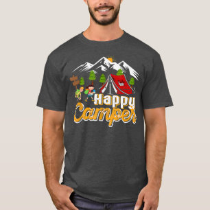 T-shirt Happy Camper Camping Drôle Cadeau Hommes Femmes En