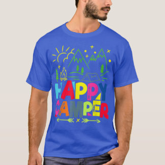 T-shirt Happy Camper Camping Funny Gift Men Women 