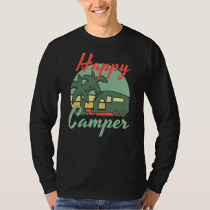 T-shirt Happy Camper Camping is Life Randonnée Graphic Tee