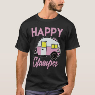 T-shirt Happy Camper Camping Pour Hommes Femmes Et Enfants