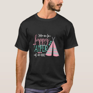 T-shirt Happy Camper Drôle Conception Camping Pour Enfants