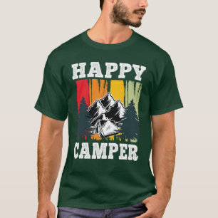 T-shirt Happy Camper Funny Camping Cool Randonnée graphiqu