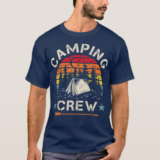 T-shirt Happy Camper Retro Vintage Funny Matching Camping