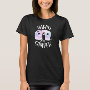 T-shirt Happy Camper tendance Tie Dye Camping Aventure