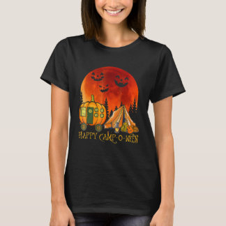 T-shirt Happy CampOWeen Camping Tente Effrayant nuit