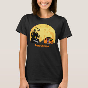 T-shirt Happy Campoween hantée maison rv camper remorque