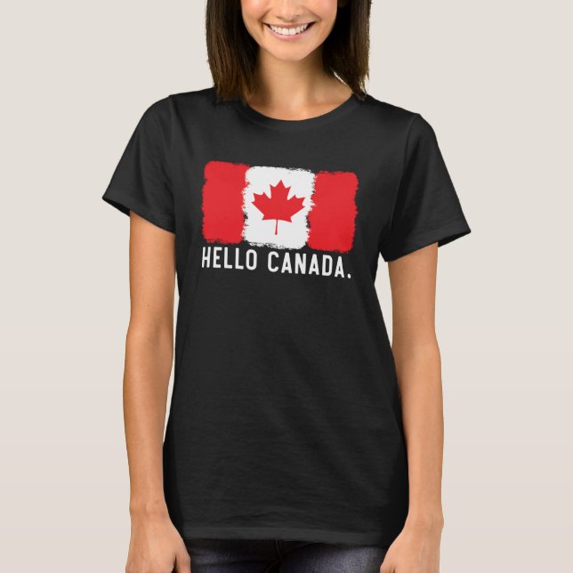T-shirt Happy Canada Day Canadian Canada Flag Maple Leaf   (Devant)