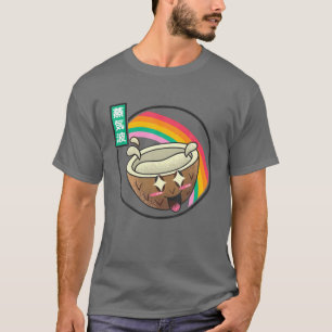 T-shirt Happy Coconut Digital Japon Style 80S Otaku Vaporw