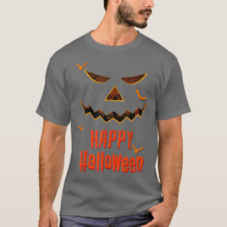 T-shirt Happy Costume Halloween avec visage et chauves-sou
