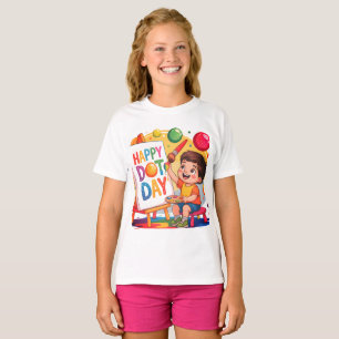 T-shirt Happy Dot Day Smile Face pour les garçons et les f