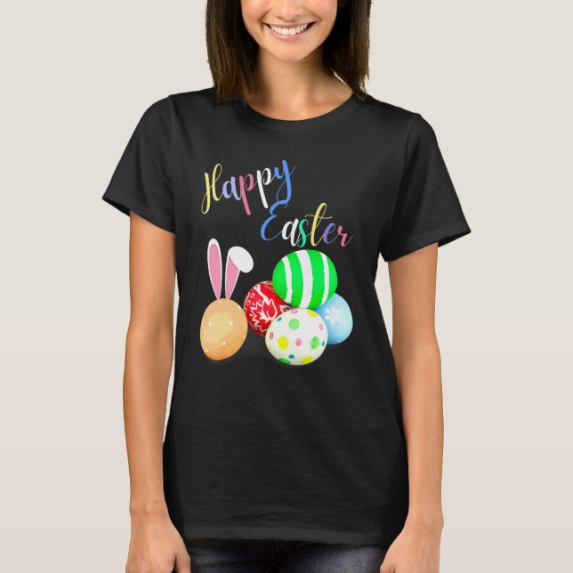 T-shirt Happy Easter Cute Bunny (Devant)