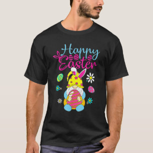 T-shirt Happy Easter Day Bunny Spring Gnome Easter Egg Hun