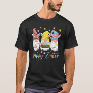 T-shirt Happy Easter Day Bunny Spring Gnome Easter Egg Hun