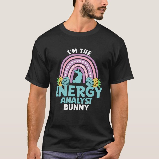 T-shirt Happy Easter Day I m the Energy Analyst Bunny (Devant)