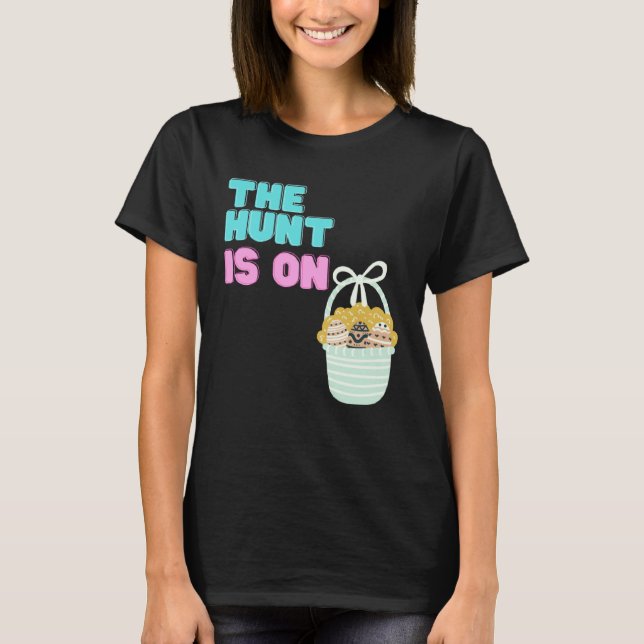 T-shirt Happy Easter Egg Time To Hunt Cute Bunny Ears Sist (Devant)