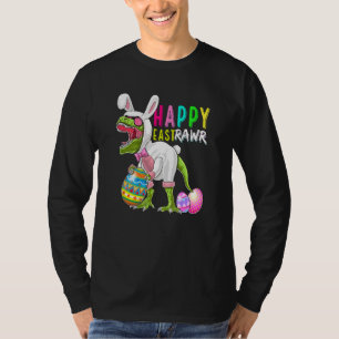 T-shirt Happy Eastrawr T Rex Dinosaur Bunny Egg Garçon de