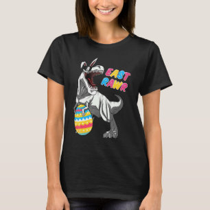 T-shirt Happy Eastrawr T Rex Dinosaur Easter Bunny Egg 2