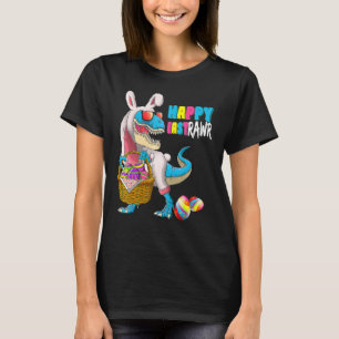 T-shirt Happy Eastrawr T Rex Dinosaur Easter Bunny Egg Cos