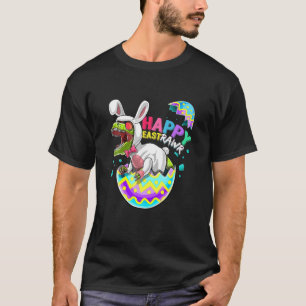 T-shirt Happy Eastrawr T Rex Dinosaur Easter Bunny Egg Cos