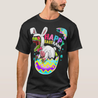 T-shirt Happy Eastrawr T Rex Dinosaur Easter Bunny Egg Shi