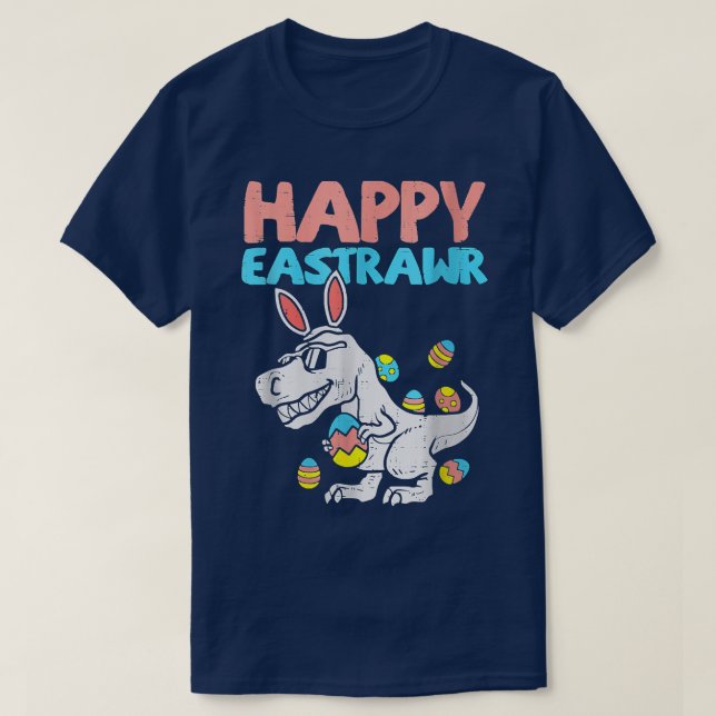 T-shirt Happy Eastrawr Tre Dinosaur Toddler Garçons Enfant (Design devant)