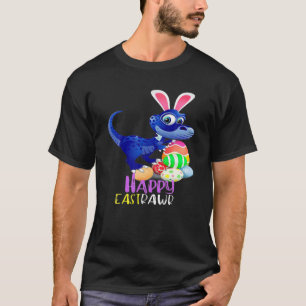 T-shirt Happy Easttrawr T Rex Dinosaur Easter Bunny Egg
