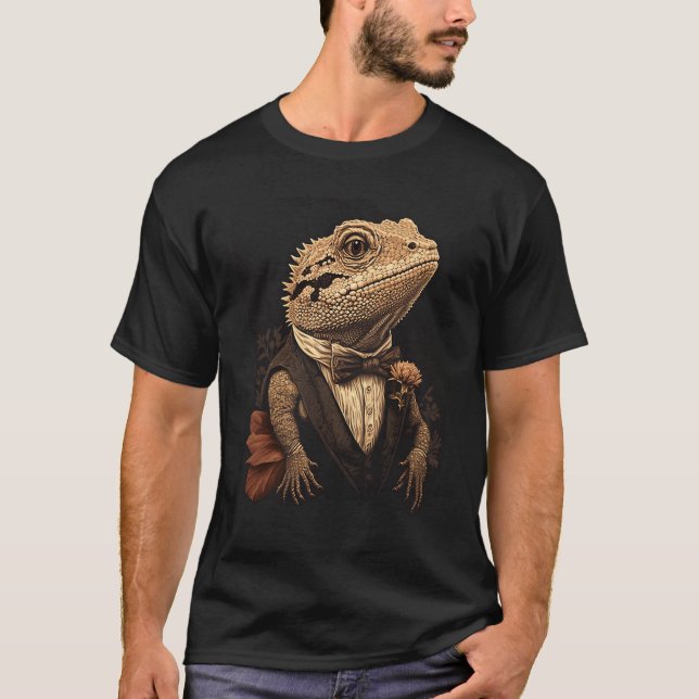 T-shirt Happy Face Bearded Dragon (Devant)