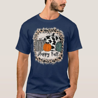 T-shirt Happy Fall Southern Watercolor Pumpkin Autumn Fall