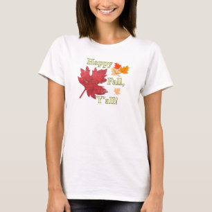 T-shirt Happy Fall Y'all Feuilles Tee