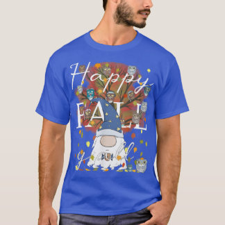 T-shirt Happy Fall YAll Gnome Owl Coffee Lover Automne que