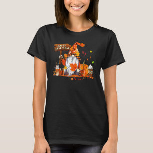 T-shirt Happy Fall Yall Gnomes Citrouille Café Automne Mer