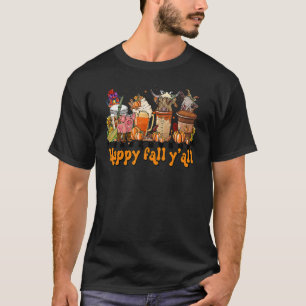 T-shirt Happy fall Y'all Pumkin Spice Farm Animals Thankf