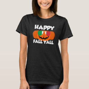 T-shirt Happy Fall Y'all Thanksgiving Citrouille Italie Gl
