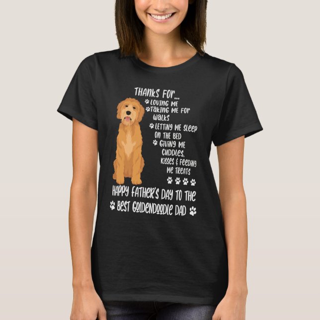 T-shirt Happy Father's Day 2021 Goldendoodle Dad dog (Devant)