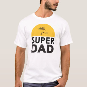 T-shirt Happy Fête des pères Design moderne "SUPER DAD"