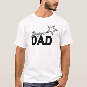 T-shirt Happy Fête des pères Design moderne "SUPER DAD"