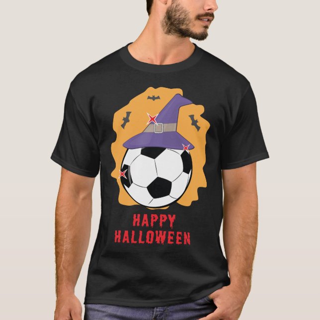 T-shirt Happy Football / Soccer Halloween - Drôle (Devant)