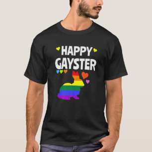 T-shirt Happy Gayster Funny LGBT Gay pride Chasse aux oeuf