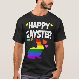 T-shirt Happy Gayster Funny LGBT Gay pride Chasse aux oeuf