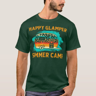 T-shirt Happy Glamper Summer Camp, Forest Summer Camp desi