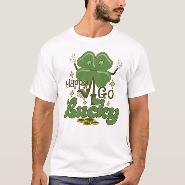 T-shirt Happy Go Lucky St. Patrick's (Devant)